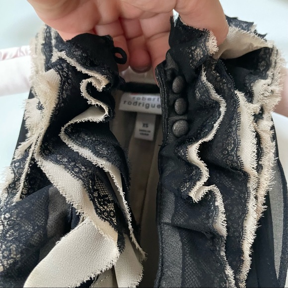 Robert Rodriguez Neiman Marcus for Target Black Lace Ruffle Top Size XS - Picture 6 of 7